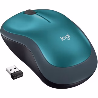 Mouse Logitech M185 - Radiofrecuencia - USB - Óptico - 3 Botón(es) - Azul, Negro - Inalámbrico - 1000 dpi - Rueda de desplazamiento - Simétrico