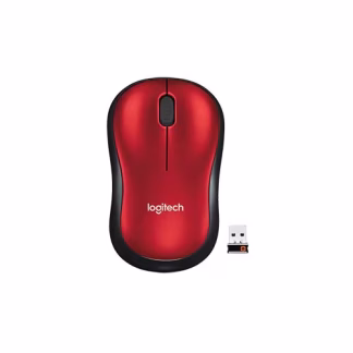 MOUSE M185 INALAMBRICO CONEXIÓN PLUG AND PLAY COLOR NEGRO/ROJO