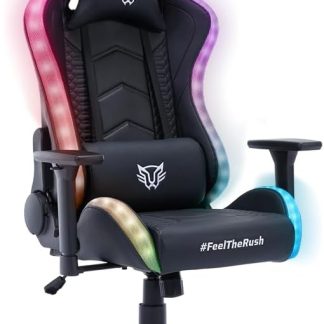 SILLA GAMER LIGHTNING RUSH V2 P PVC PU ESPUMA MOLDEADA NYLON NEGRO